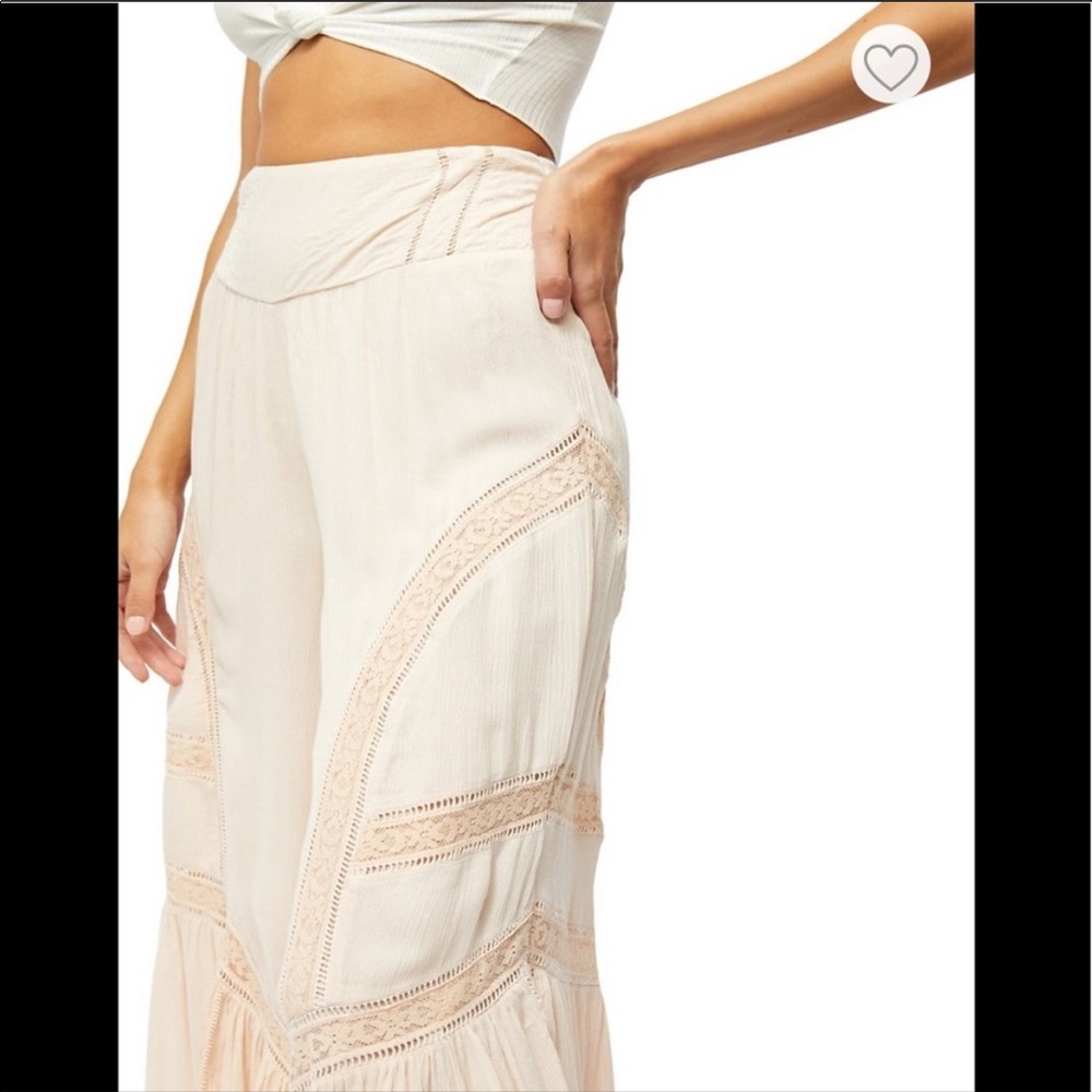 NWT Free People Lovin's Easy Lace Mix Pants - Picture 5 of 16